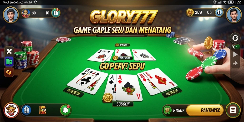 Tampilan gameplay Gaple yang menarik dan interaktif.