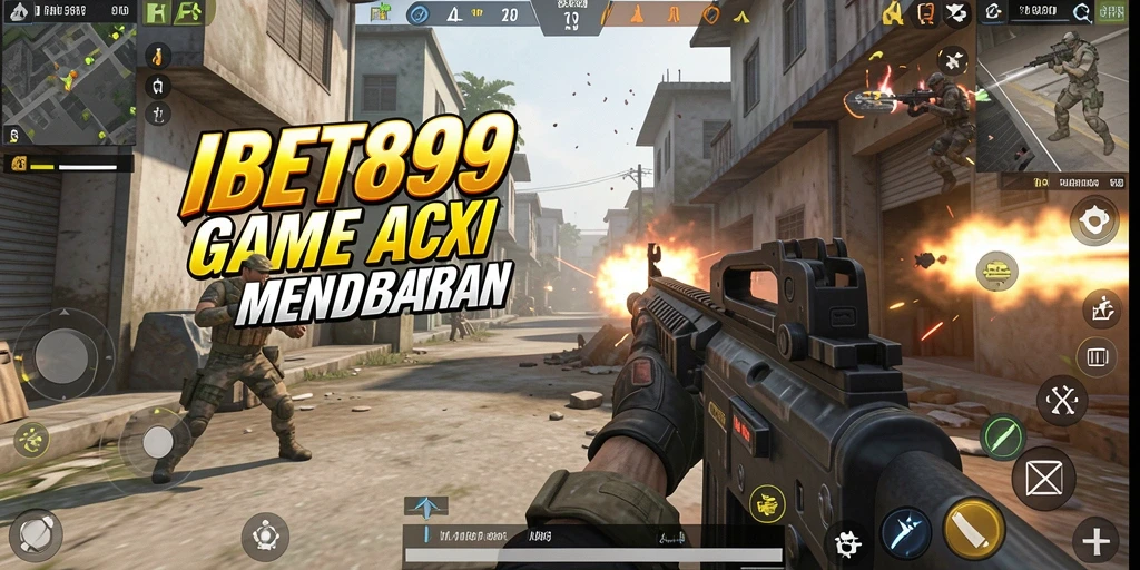 Tampilan gameplay mendebarkan dari IBET899 dalam aksi FPS.