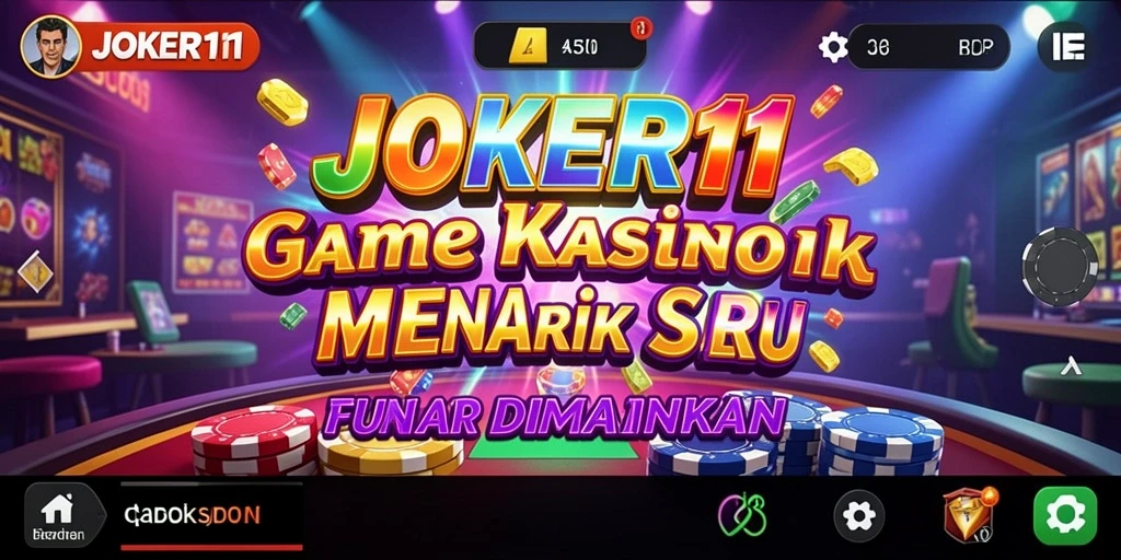 Tampilan menarik dan seru dari gameplay Kasino JOKER11.