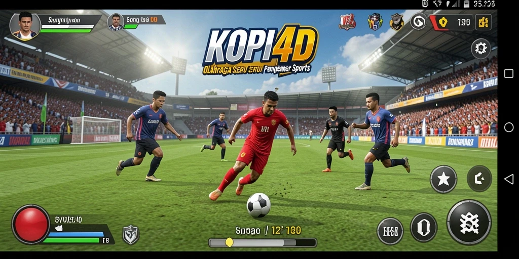 Screenshot KOPI4D menampilkan aksi seru dari permainan olahraga yang kompetitif.