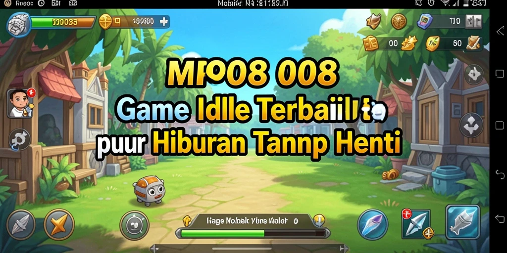 Tampilan gameplay MPO08 dengan aksi idle yang menarik dan interaksi sederhana.