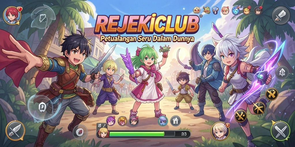 Menampilkan aksi seru dari karakter anime favorit di REJEKICLUB.