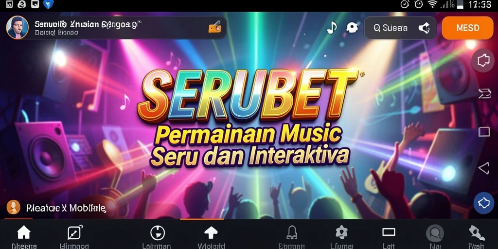 Screenshot gameplay SERUBET yang menunjukkan keseruan bermain musik.