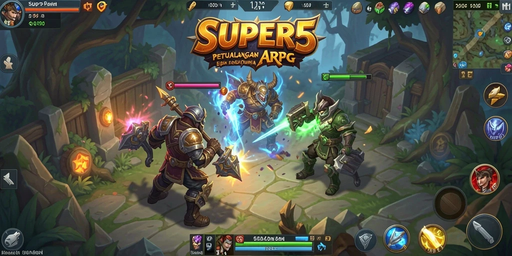 Gambaran gameplay <strong>SUPER5</strong> yang mengasyikkan dan penuh aksi.