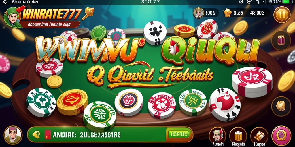 Gameplay WINRATE777 menampilkan aksi seru dalam permainan QiuQiu.